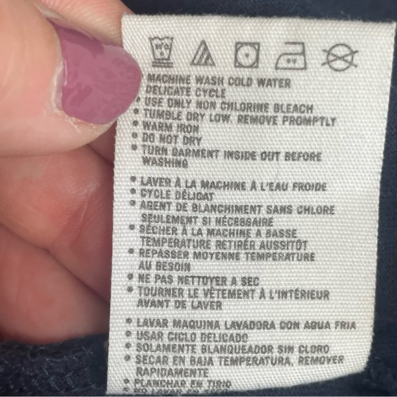 Atlanta Braves New Era Golf T-Shirt Small Embroidered Front Baseball Navy White - Picture 7 of 9